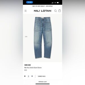 Nili Lotan Summer Wash Straight Leg Jeans